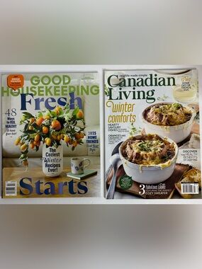 Canadian Living 2025 and Good Housekeeping 2025 Magazines